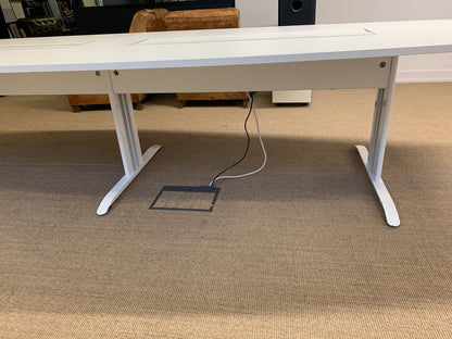 Used White Boardroom Conference Meeting Table W 350cm x D 120cm x 73cm H