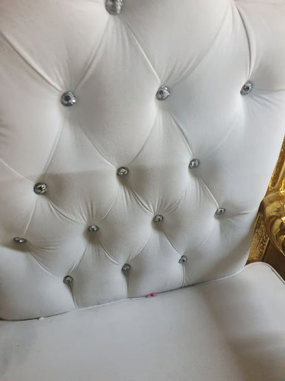 X1 Royal Luxury gold colour throne chair for weddings and banqueting events