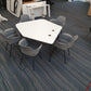 Modern Meeting Table, Folding White Table  130cm W x 140cm D x 73cm H