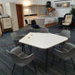Modern Meeting Table, Folding White Table  130cm W x 140cm D x 73cm H