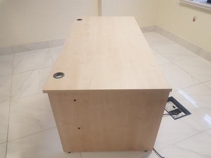 Rectangle computer table in maple colour