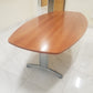 Wooden boardroom meeting conference table with metal legs frame