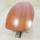 Wooden boardroom meeting conference table with metal legs