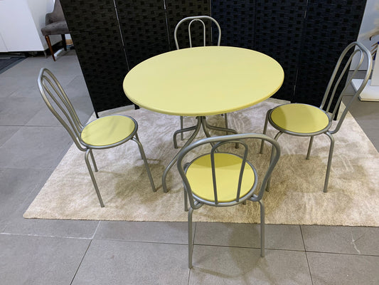 Pre-owned Yellow 80cm Canteen Breakout Table