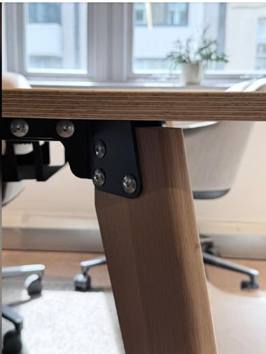 Used boardroom conference meeting office black table L 370cm W 120cm