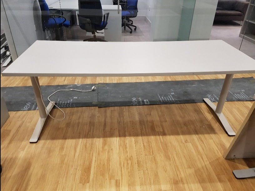 Single grey extra large desk w 190cm x d 80cm x h 73cm