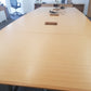 extra large office boardroom table in a room