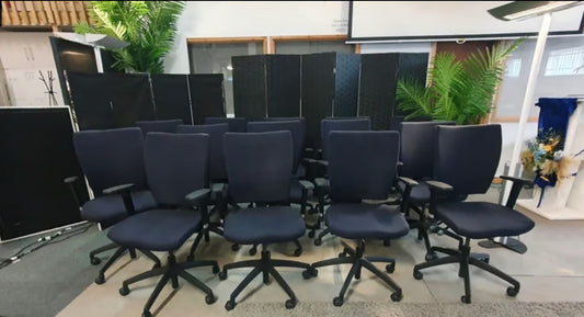 Office Navy Adjustable wheeled chair
