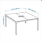 Square Boardroom office meeting room conference table desk seats six persons 140cm x 140cm
