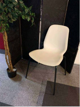 Used 7 x white short Ikea stool black legged