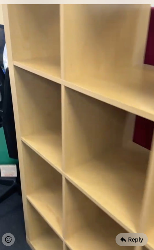 Used Ikea Expedit Storage unit cubed shelving wood finish 16 sections (4 x 4) 150cm x 150cm x 39cm
