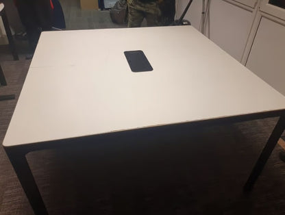 Square Boardroom office meeting room conference table desk seats six persons 140cm x 140cm