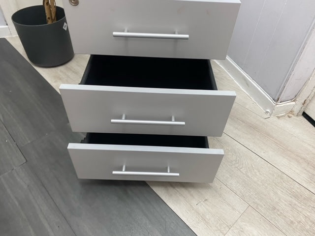 Pale Grey Office Small Cabinet with 3 drawers