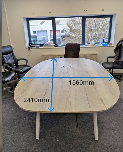 Used Boardroom Conference Wood finish Office table 2410mm L x 1560mm W