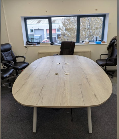 Used Boardroom Conference Wood finish Office table 2410mm L x 1560mm W
