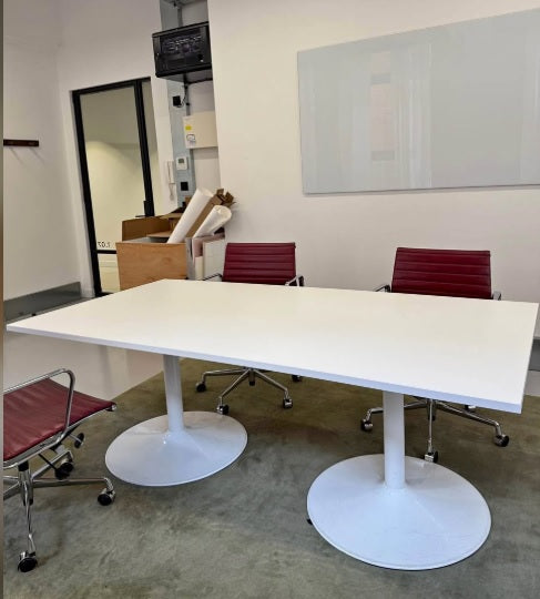 Used  boardroom table meeting table conference table Trumpet base rectangular