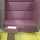 Used High back Sofa Seating Moduar Booth Purple Grey H 150cm x W 140cm x D 84cm