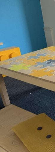 Used Large Multi-coloured boardroom conference table W= 240cm x D = 120cm H= 73cm
