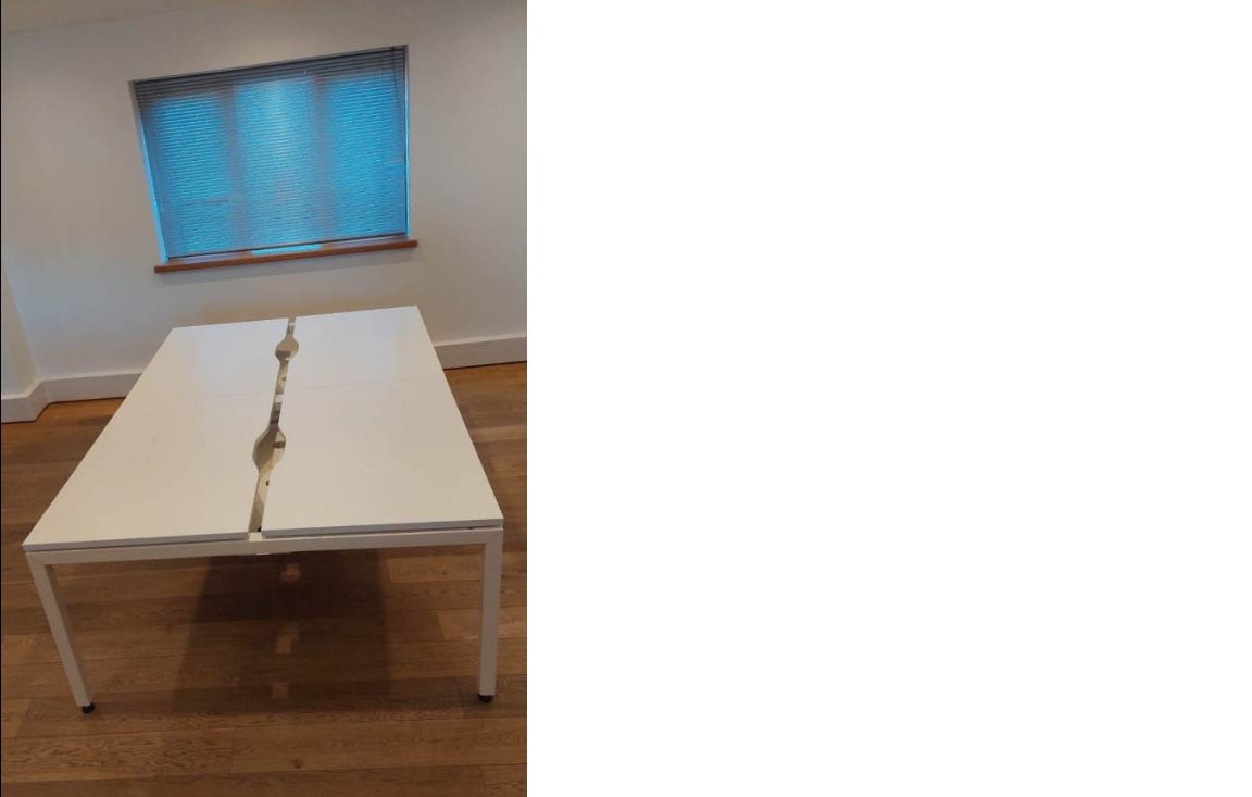 Second hand Office Bench Desks 4 Person 120cm x 73cm per person