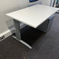 Used Desk white single freestanding office table 140cm w x 80cm d x 73cm h