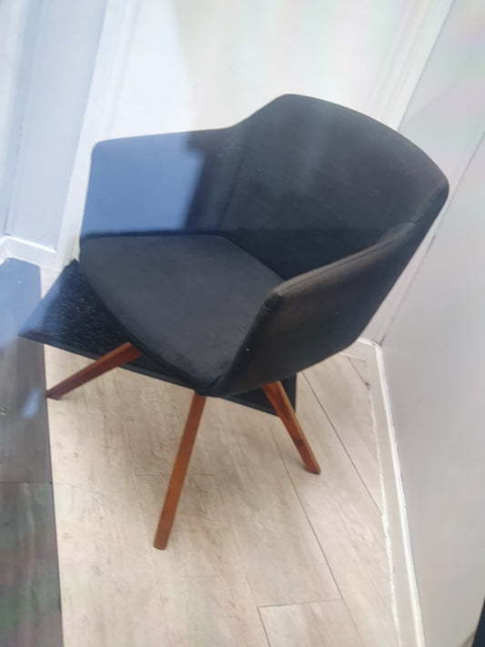 Used Rolf Benz 640 Grey fabric dining chair (5 available)