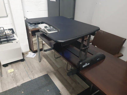 Used Vari desk height adjustable Black 77cm x 52cm