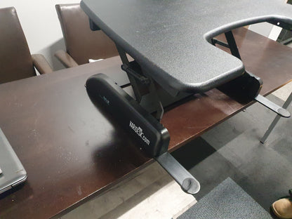 Used Vari desk height adjustable Black 77cm x 52cm