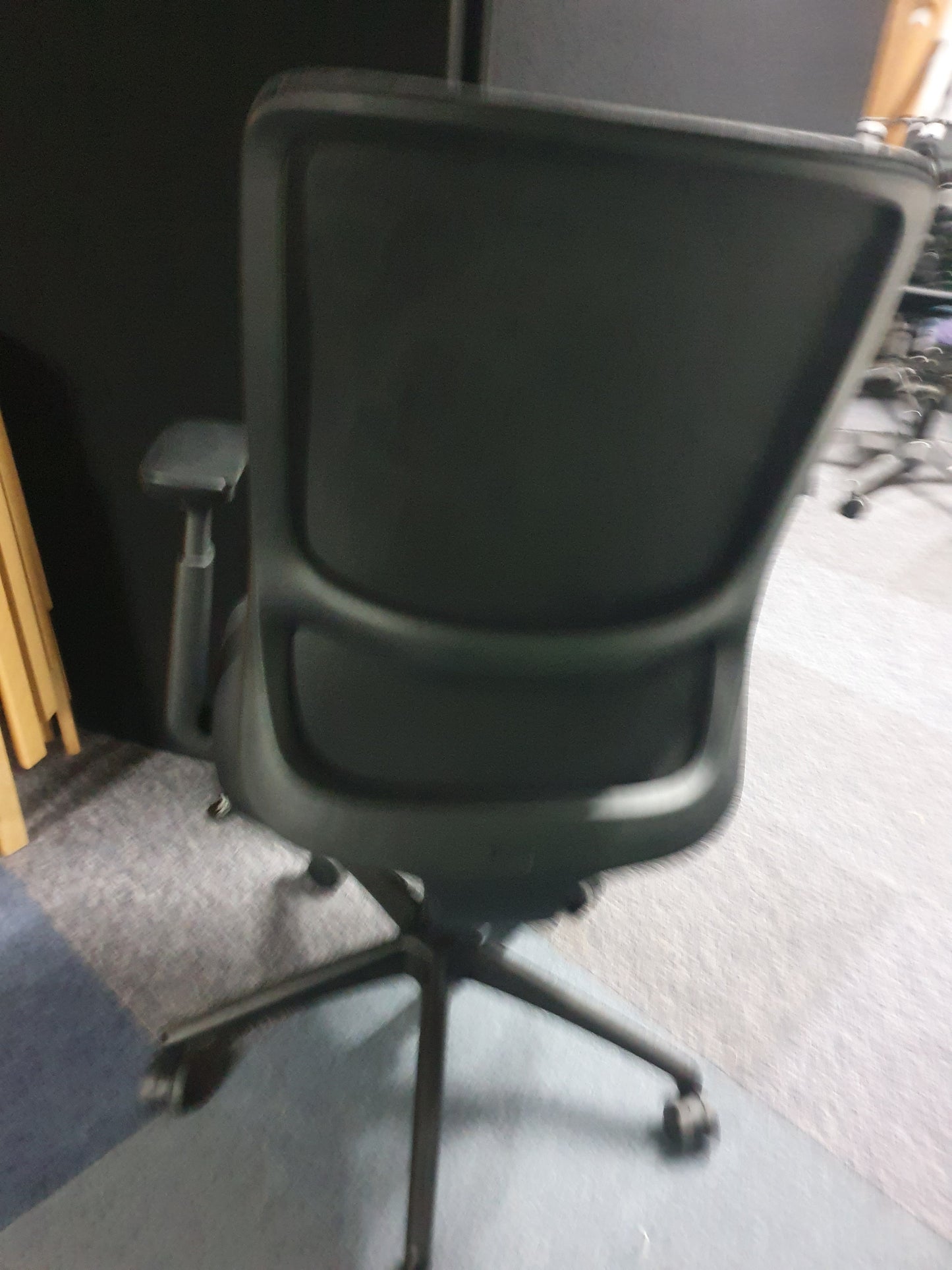 Used Curved Back Black Mesh Swivel chair