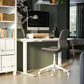 White Ikea sit stand desk Trotten manual 160cm  x 80cm x  H 72cm - 122cm