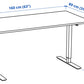White Ikea sit stand desk Trotten manual 160cm  x 80cm x  H 72cm - 122cm