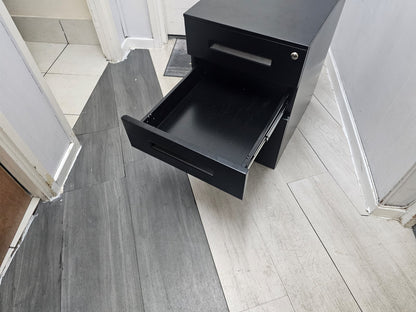 Small cabinet, under desk drawer in black H 57.5 cm W 40cm D 50cm