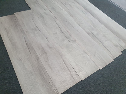Heavy duty high quality vinyl flooring tile in a neutral mushroom colour 151.6cm x 22.8cm