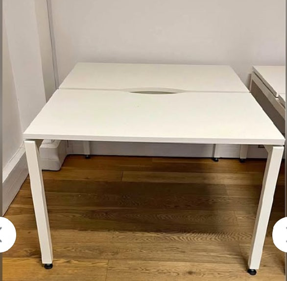 Second hand Office Bench Desks 2 Person 120cm x 73cm per person