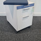 Gloss Office Contrast White / Coloured  3 Drawers Pedestals