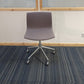 Single Purple Arper Catifa Office Swivel Chair on castors