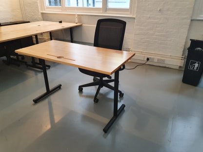 Freestanding Solid Wood Top Office Desk 120cm x 60cm