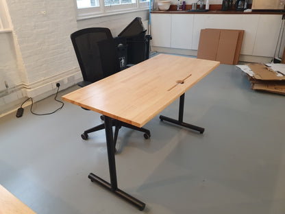 Freestanding Solid Wood Top Office Desk 120cm x 60cm