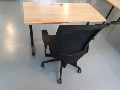 Freestanding Solid Wood Top Office Desk 120cm x 60cm