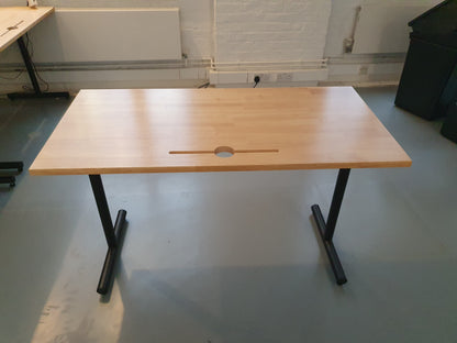 Freestanding Solid Wood Top Office Desk 120cm x 60cm