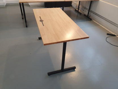Freestanding Solid Wood Top Office Desk 120cm x 60cm