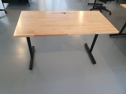 Freestanding Solid Wood Top Office Desk 120cm x 60cm