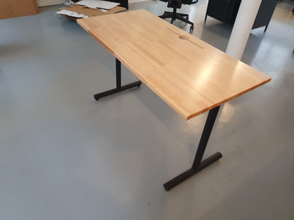 Freestanding Solid Wood Top Office Desk 120cm x 60cm