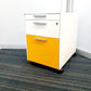 Gloss Office Contrast White / Coloured  3 Drawers Pedestals