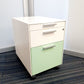 Gloss Office Contrast White / Coloured  3 Drawers Pedestals