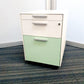 Gloss Office Contrast White / Coloured  3 Drawers Pedestals