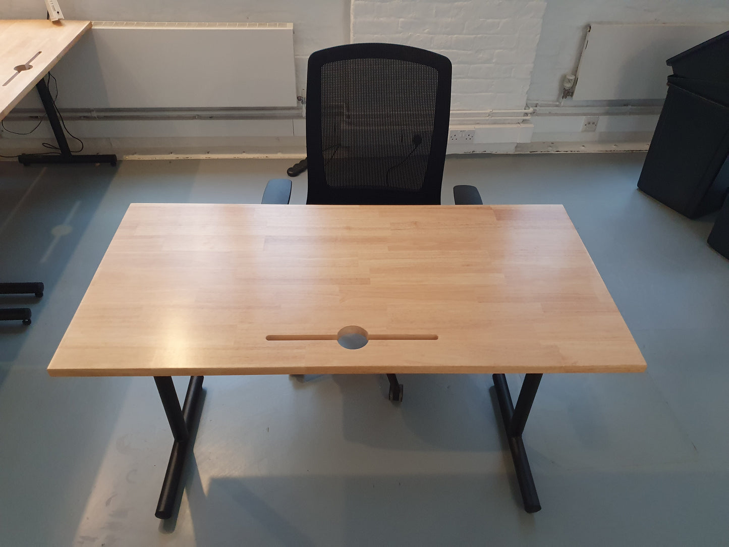 Freestanding Solid Wood Top Office Desk 120cm x 60cm